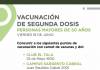 Se aplicarán segundas dosis a mayores de 50 años