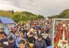 Con lluvia, una multitud de peregrinos de los Tres Pueblos arribó ayer a Itatí