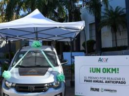 Acor entregará un 0 km a una contribuyente por el pago anual anticipado
